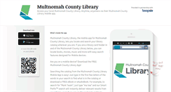 Desktop Screenshot of multcolib.boopsie.com